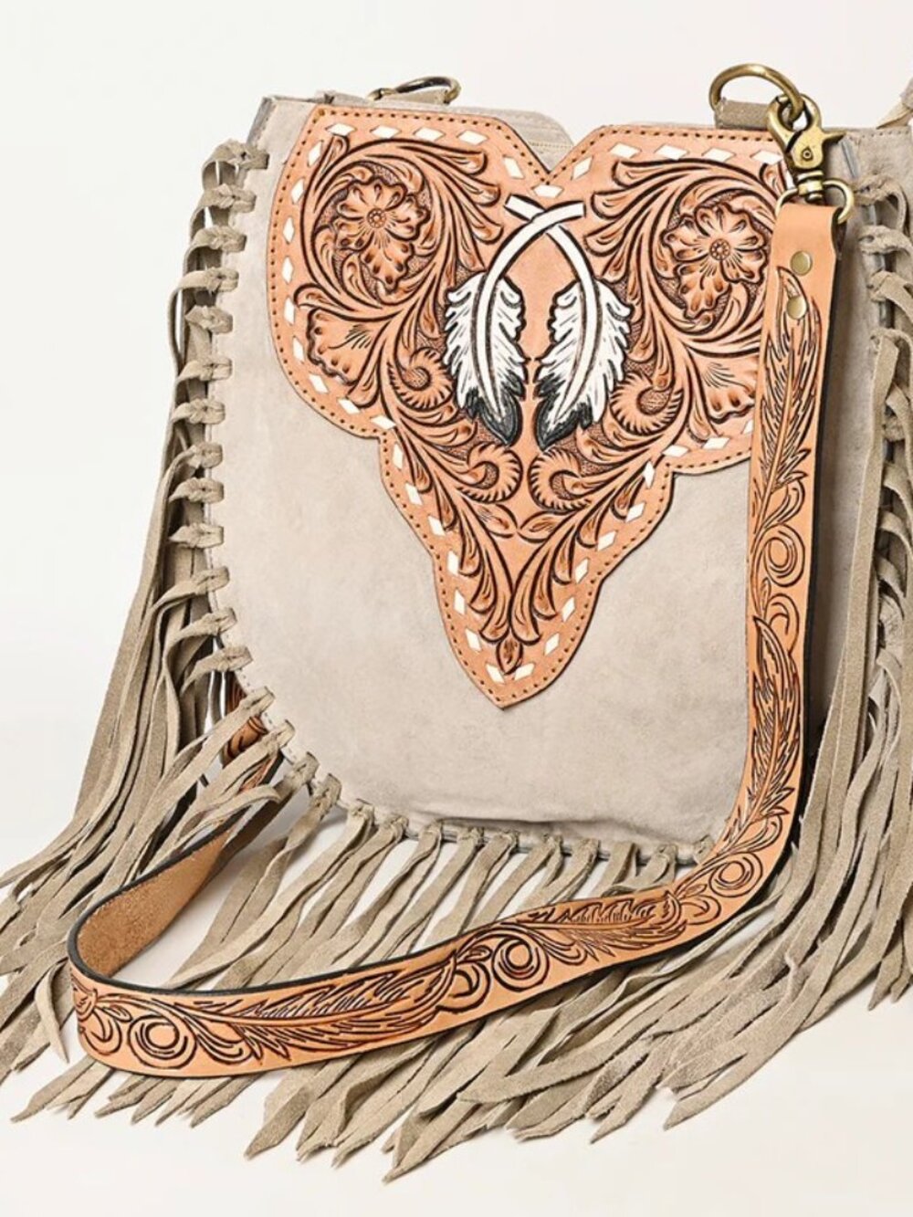 Sahara Sands Western Fringe Crossbody - Picture 2 of 6